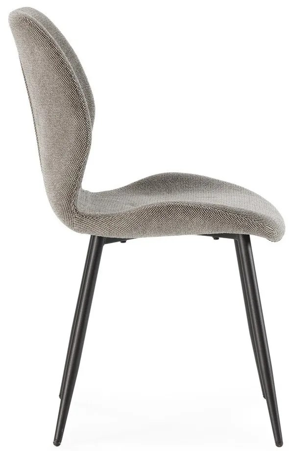 Világosszürke kárpitozott étkezőszék szett 4 db-os Ansu – Marckeric