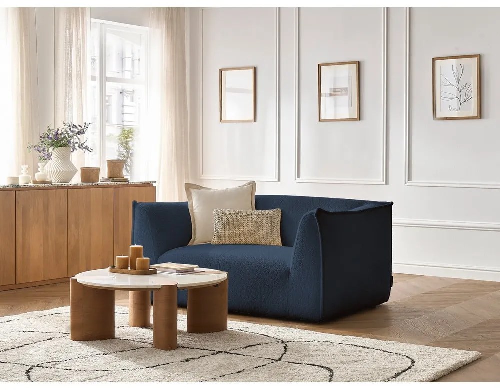 Sötétkék buklé kanapé 170 cm Giorgia – Bobochic Paris