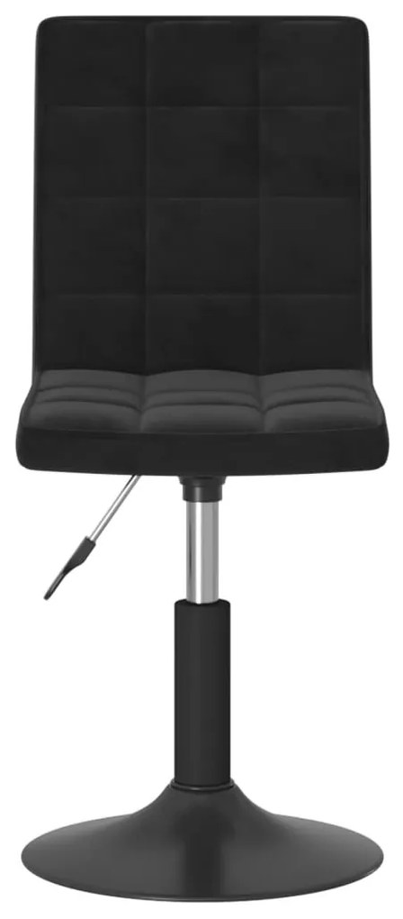 vidaXL 6 db fekete bársony forgó étkezőszék