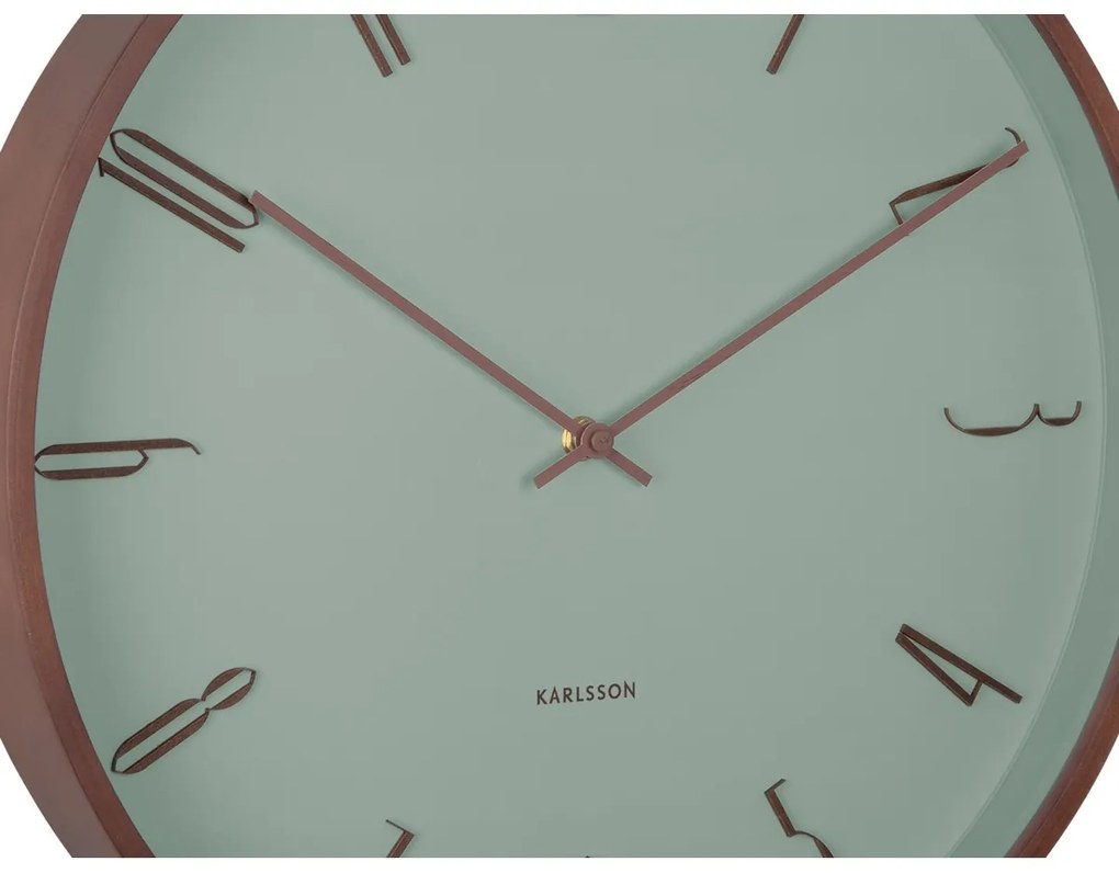 Karlsson 6014GR design falióra, zöld, átmérő: 40cm