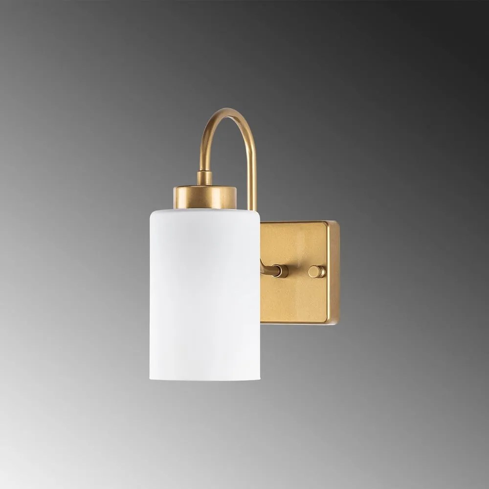 Fehér-aranyszínű fali lámpa ø 10 cm Duzsuz – Opviq lights