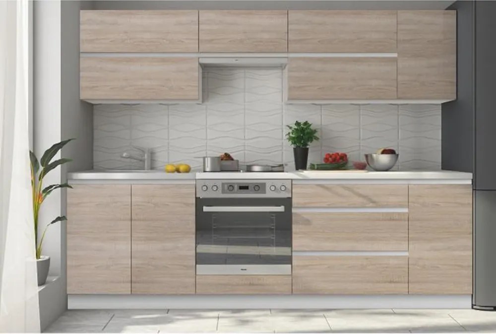 Felsőszekrény két ajtóval, tölgy sonoma, LINE G80