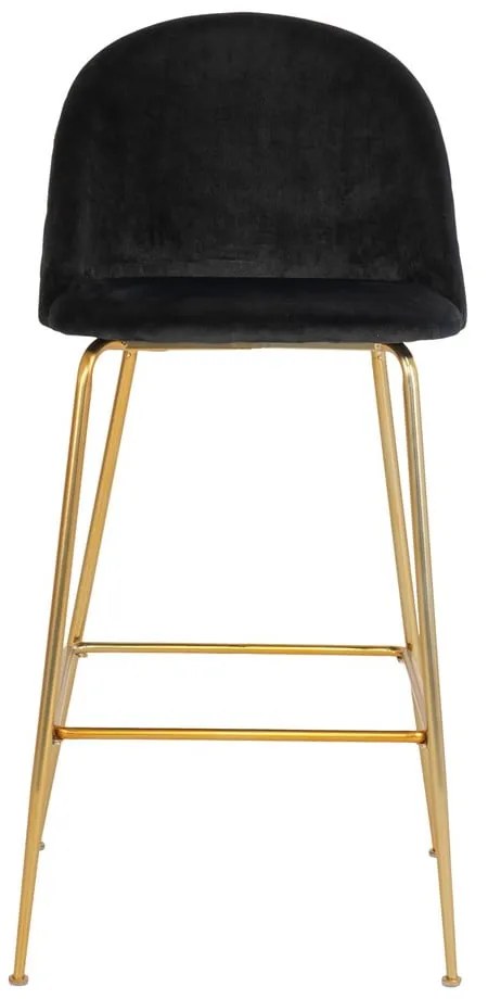 Fekete bársony bárszék szett 2 db-os 108 cm Lausanne – House Nordic