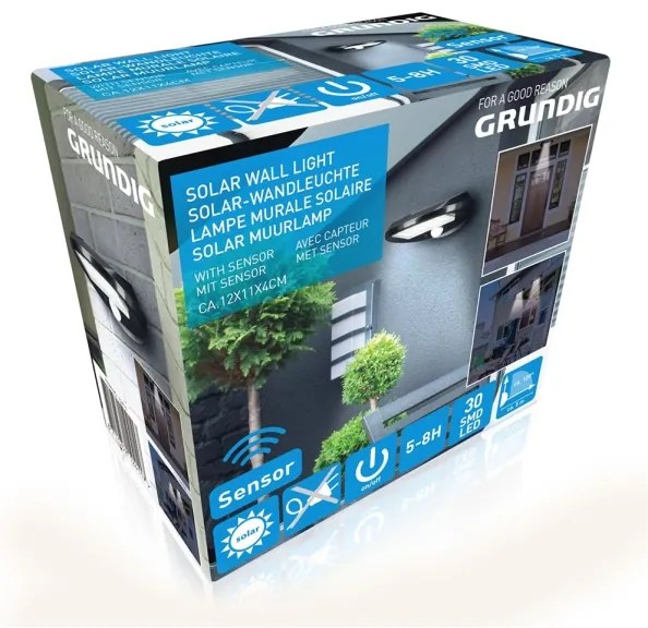 Grundig - 2x LED napelemes fali lámpa érzékelővel, 3,2V 600 mAh