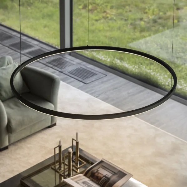 Ideal Lux - ORACLE SLIM kábelre függesztett LED csillár LED/53W/230V 2700K Ø 90 cm fekete