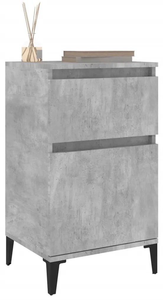 2 db betonszürke éjjeliszekrény 40 x 35 x 70 cm