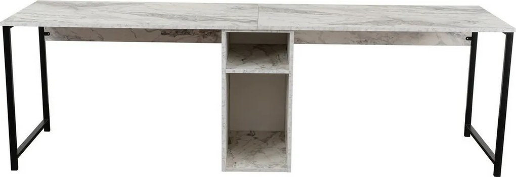 Twin Freesia Marble and Black íróasztal