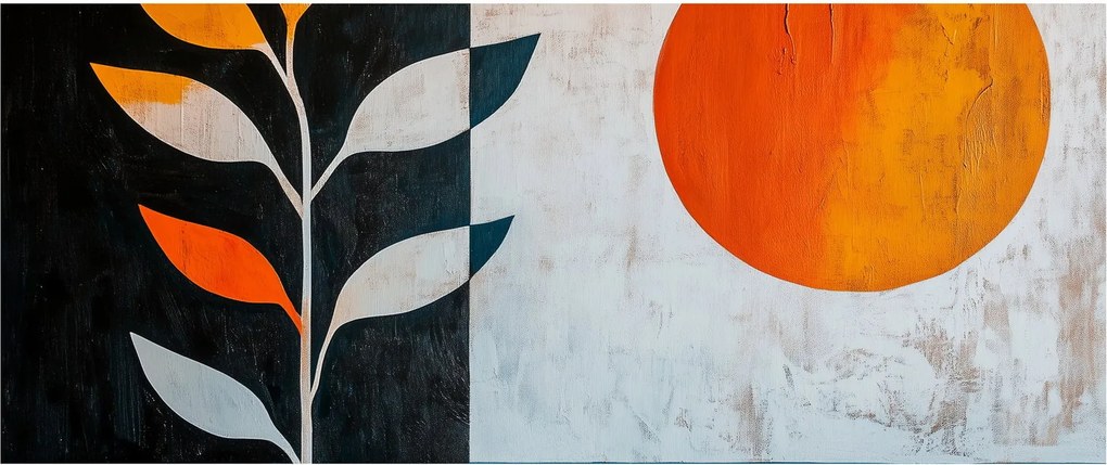 Kép - Növény és nap absztrakciója (120x50 cm)