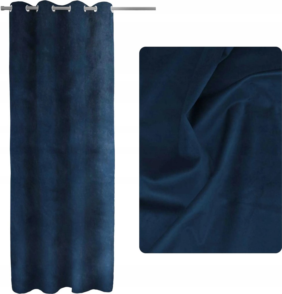 Sötétítő függöny velúr 140x250 Sötétkék Pacific