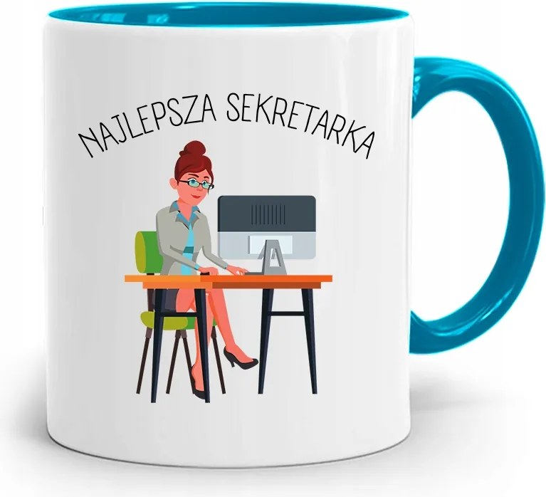 Kék Bögre Ajándék Titkárnőnek Legjobb nyomott mintával