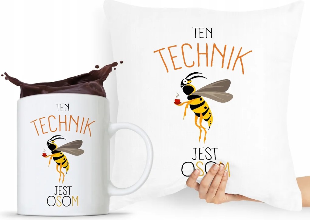 Technikus Párna Bögre Ajándék Szett fényképes nyomtatással