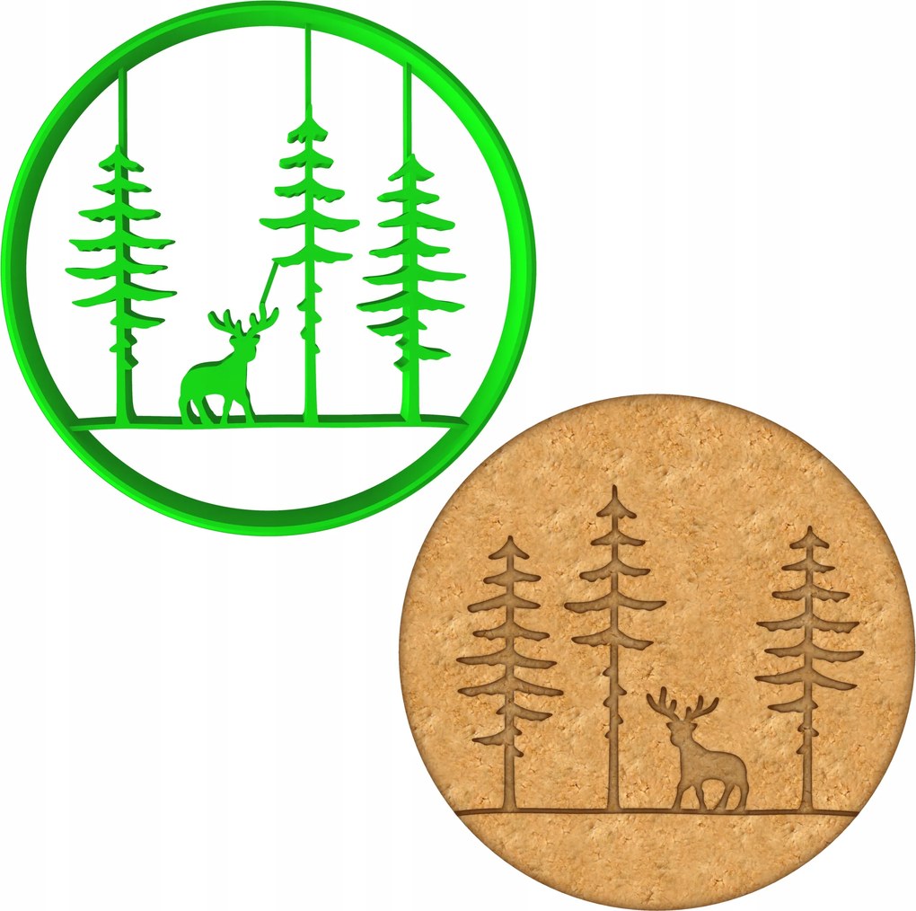 Karácsonyi Forma Mézeskalács lyukasztó Karácsony Rénszarvas 8cm