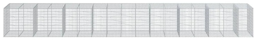 horganyzott vas gabion kosár fedéllel 850 x 100 x 100 cm