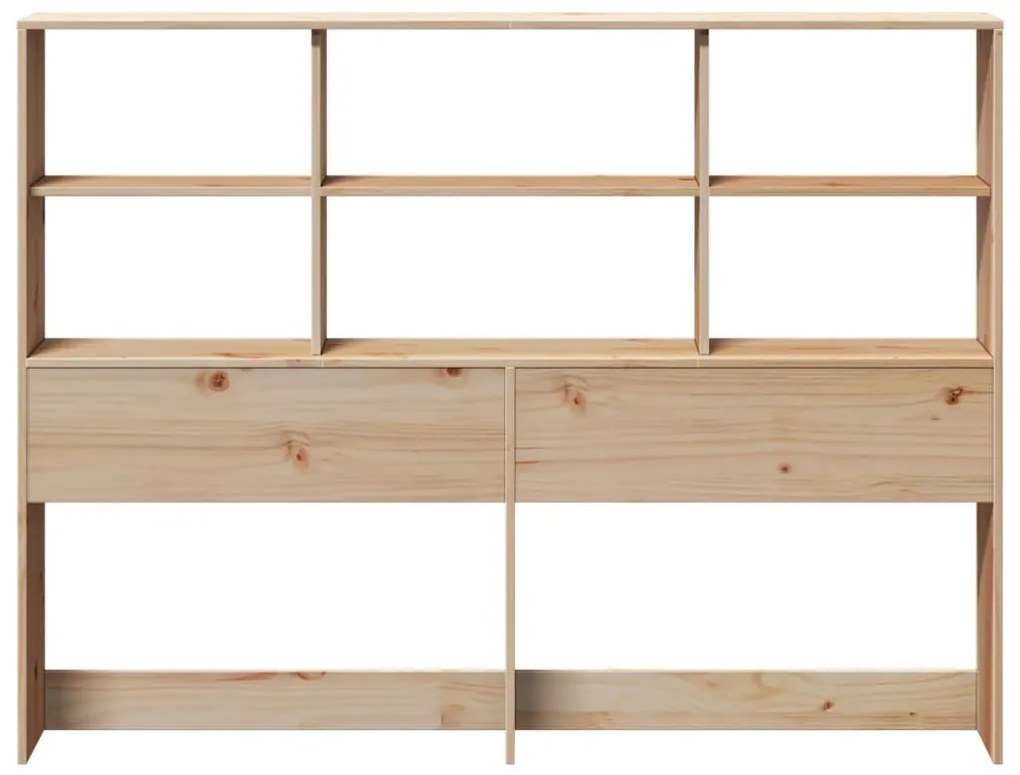 tömör fenyőfa fejtámla tárolóval 135 cm