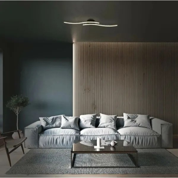 Briloner 3718-025 - LED Felületre szerelhető csillár REY 2xLED/6W/230V fekete