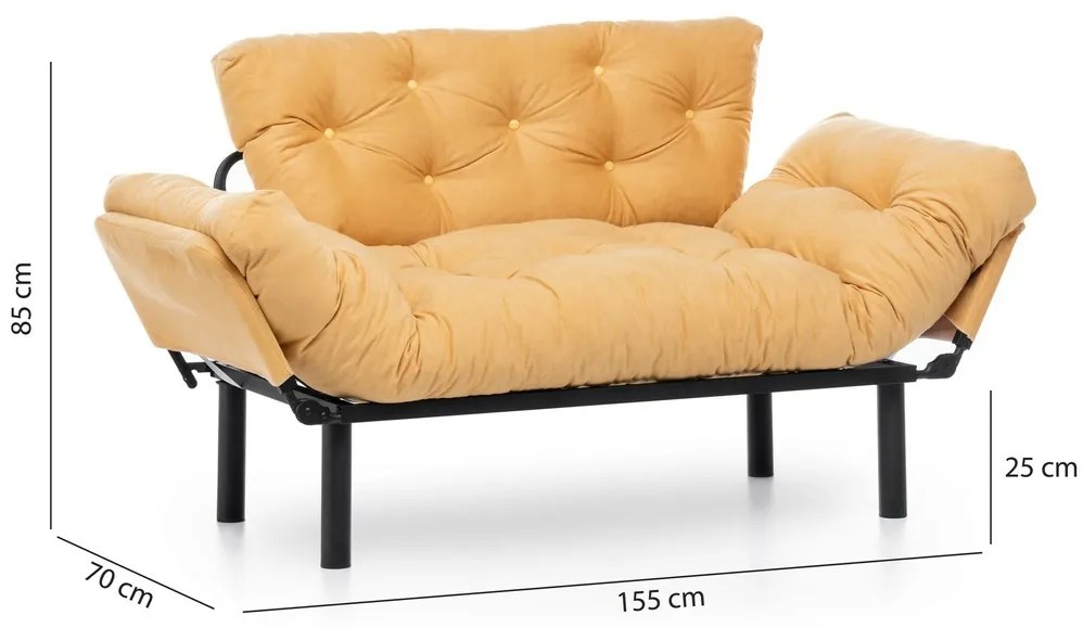 Nitta Mustard kihúzható kanapé