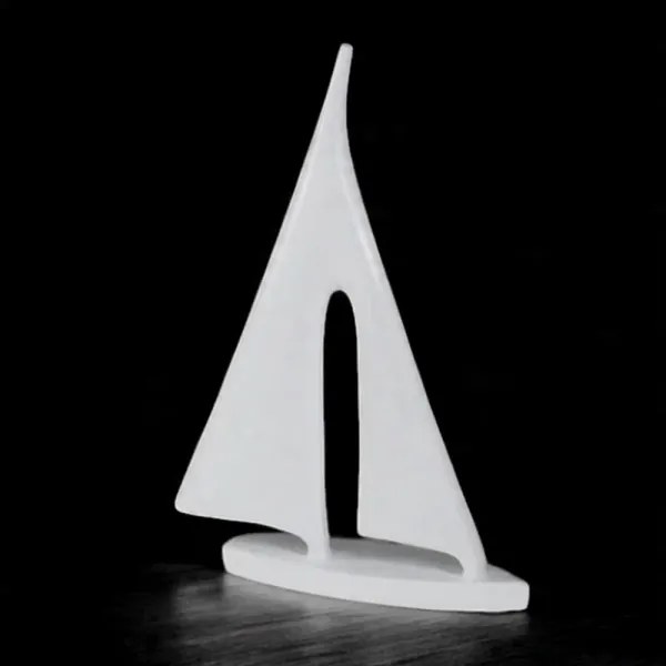 Asztali dísz, 21 cm, gyanta, fehér