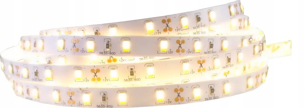 Led szalag 5630 300D IP20 12V DC fehér Meleg 5m
