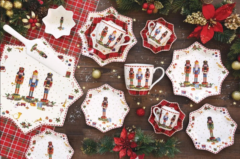 Vintage Nutcracker porcelán tál 20cm, díszdobozban