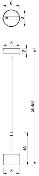 Csillár zsinóron ARENA 1xGX53/11W/230V zöld/arany