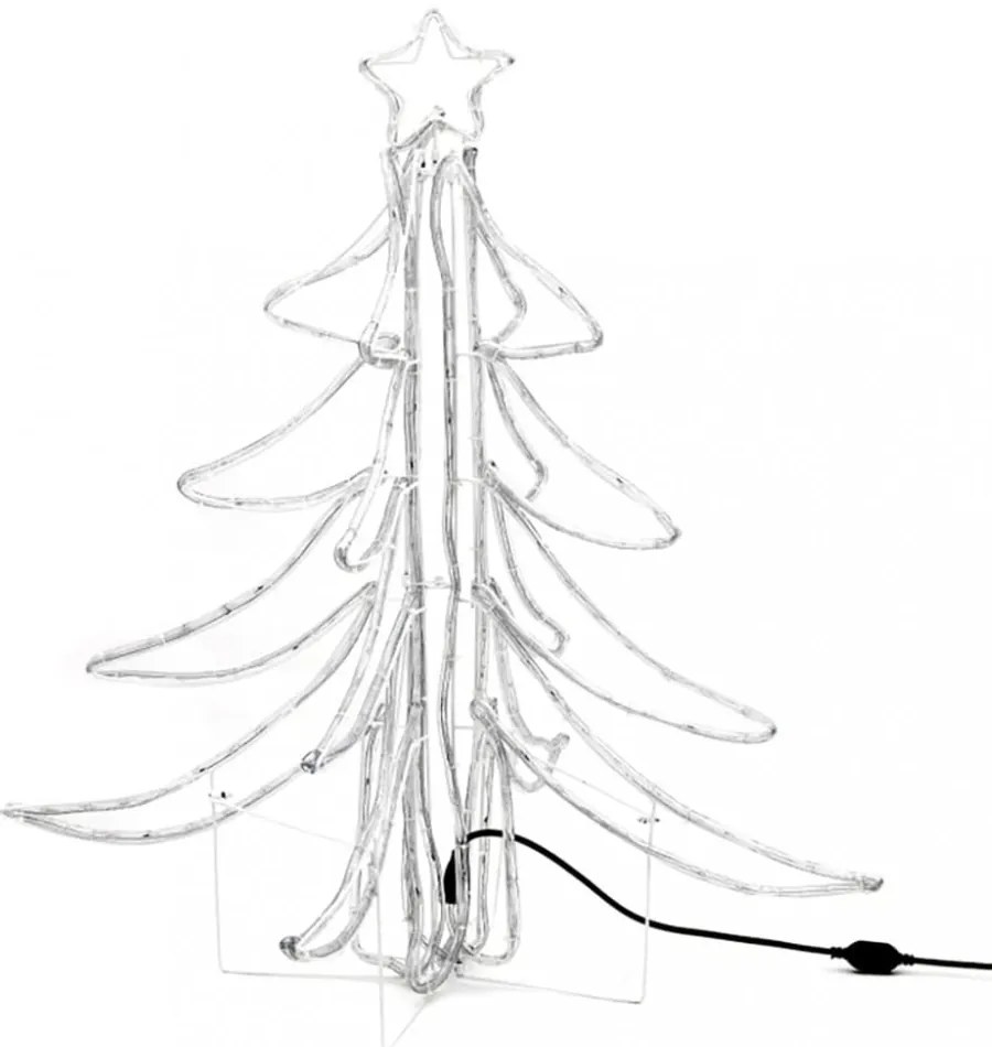 3 db meleg fehér összecsukható LED-es karácsonyfa 87x87x93 cm