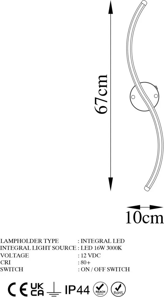 Fém asztali lámpa, Ø10 cm – TR119FRS1111