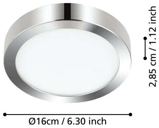 Eglo 900639 - LED fürdőszobai mennyezeti lámpa FUEVA LED/11W/230V IP44 króm