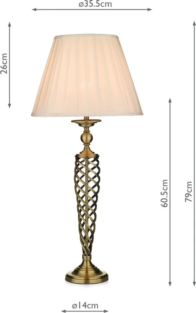 Dar Lighting glamour modern asztali lámpa siam antik sárgaréz darsia4275