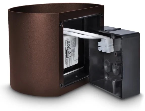 Brilagi - LED kültéri fali lámpatest RONDO LED/6W/230V barna IP54