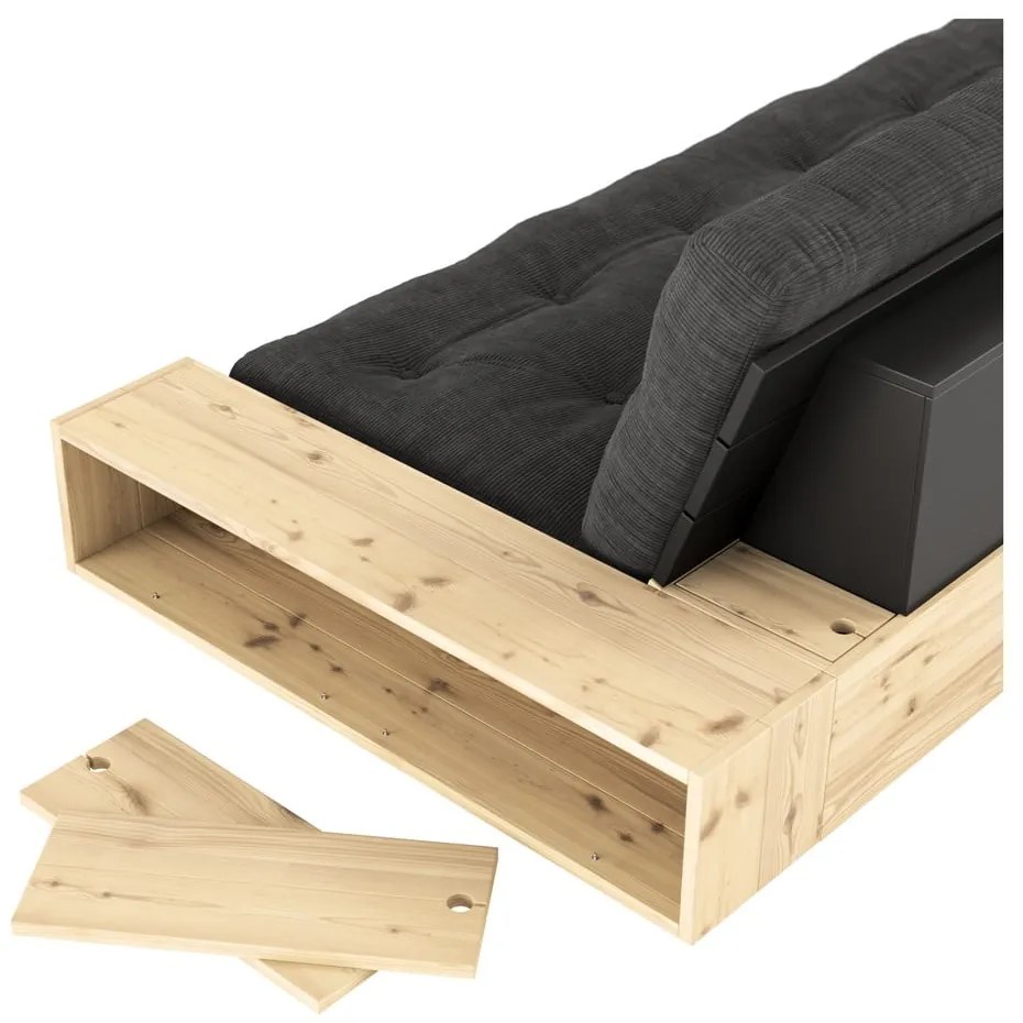 Szürke kinyitható kanapé 244 cm Base – Karup Design