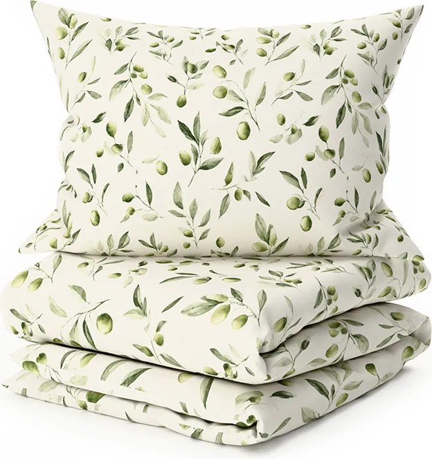 Pamut ágyneműhuzat OLIVE POLY zöld Ágyneműhuzat mérete: 70 x 90 cm | 140 x 220 cm