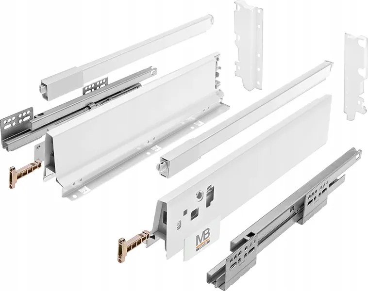 Fiók Modern Box Gtv Magas L500 H210 Fehér 40KG Teljes Kihúzható Csendes Ház