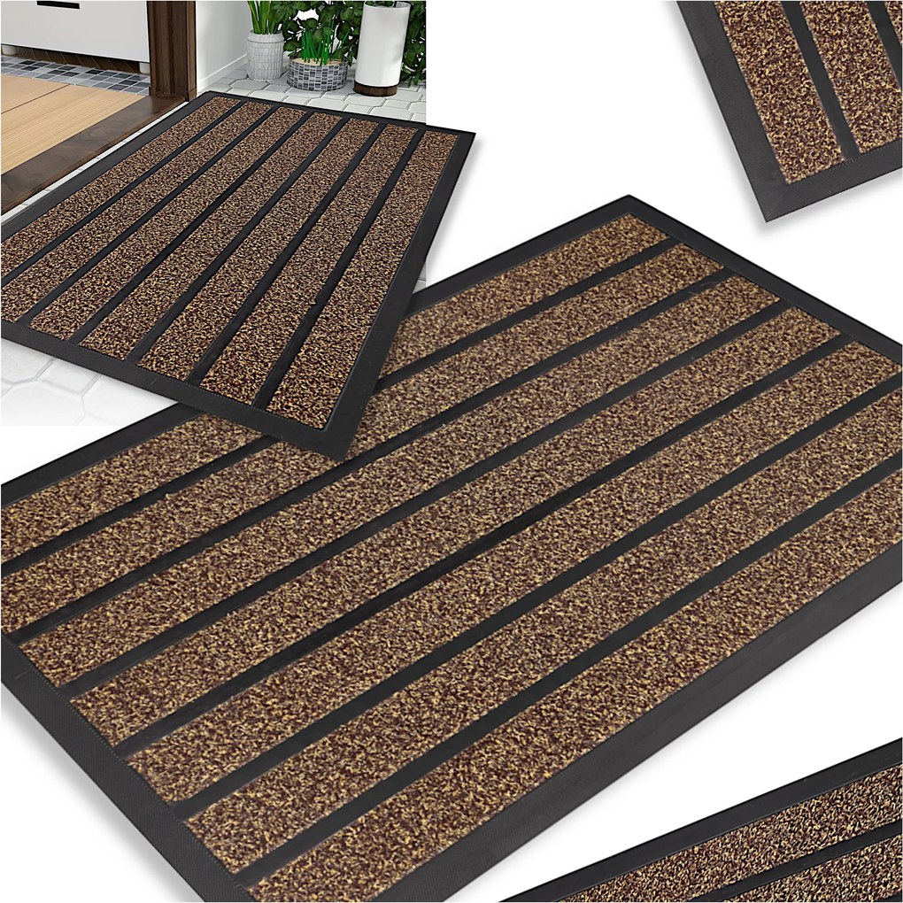 Lábtörlő Külső Bejárati Ajtó Alá 45 x 75 Cipőszőnyeg Nagy Barna