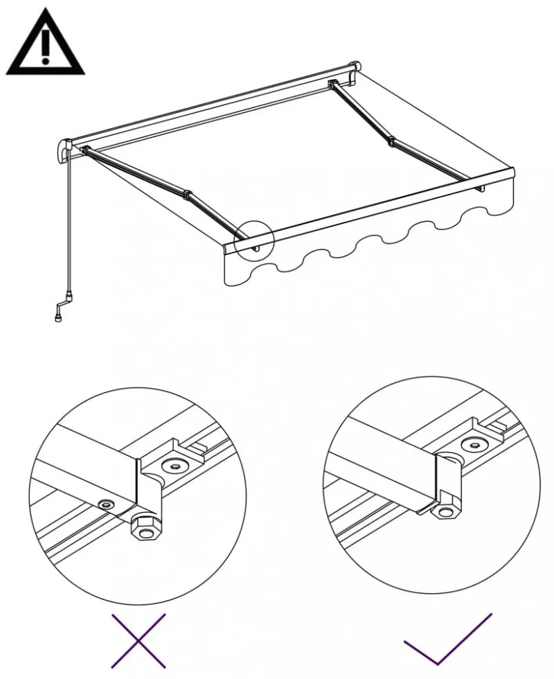 kék és fehér kézzel kihúzható napellenző 350 x 250 cm