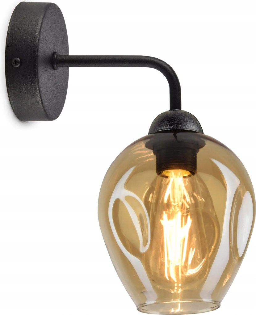 Fali lámpa Üveg lámpabúra Méz Led