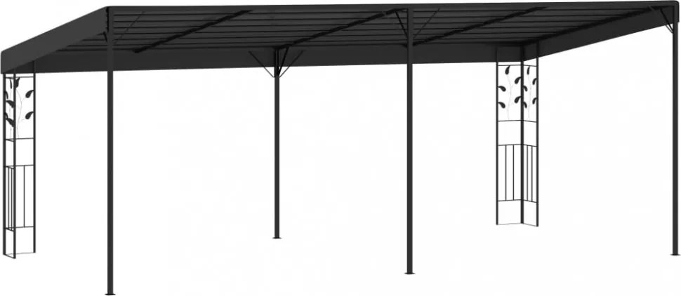 vidaXL antracitszürke falra szerelhető pavilon 6 x 3 x 2,5 m