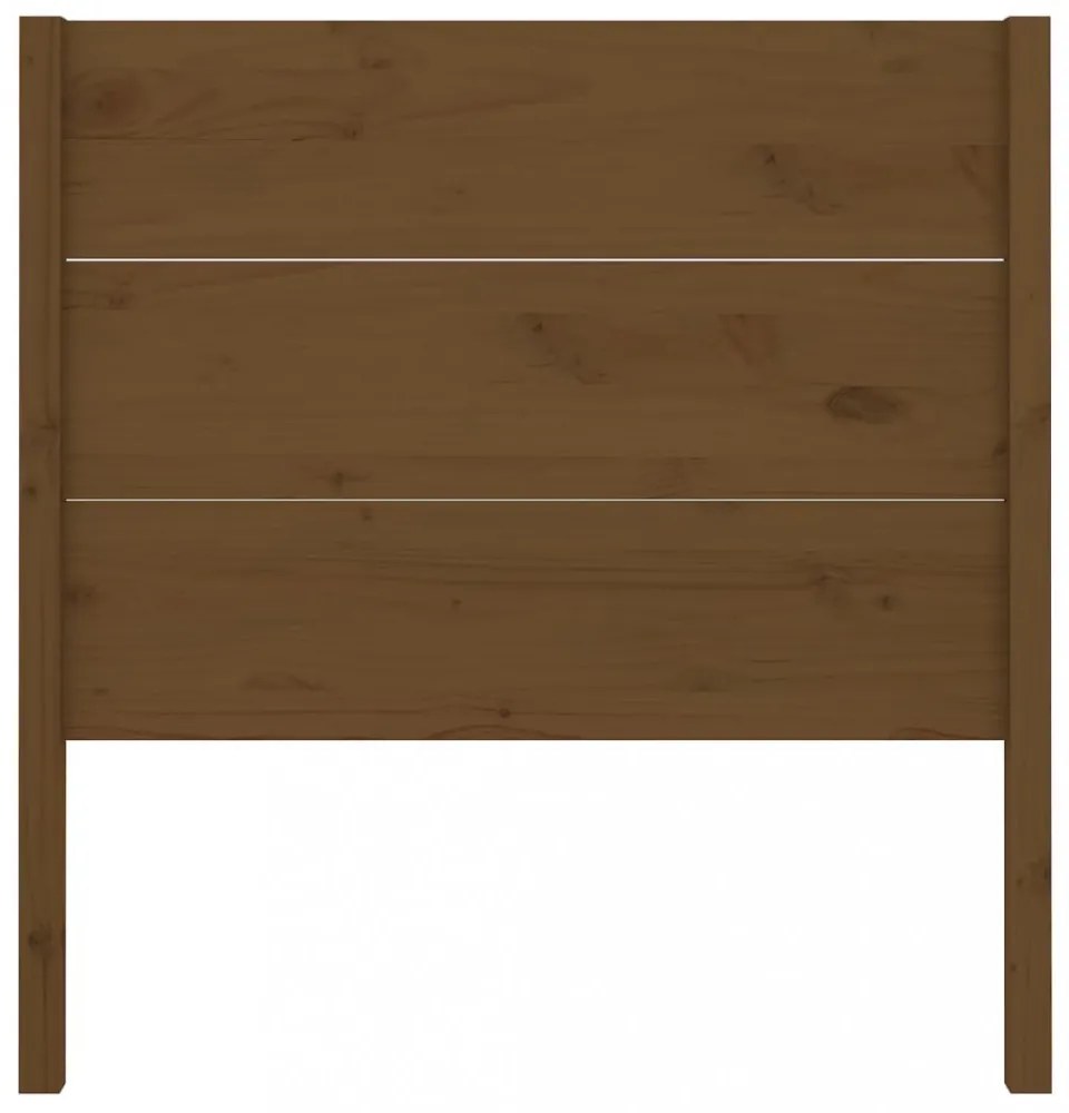 mézbarna tömör fenyőfa fejtámla 81 x 4 x 100 cm