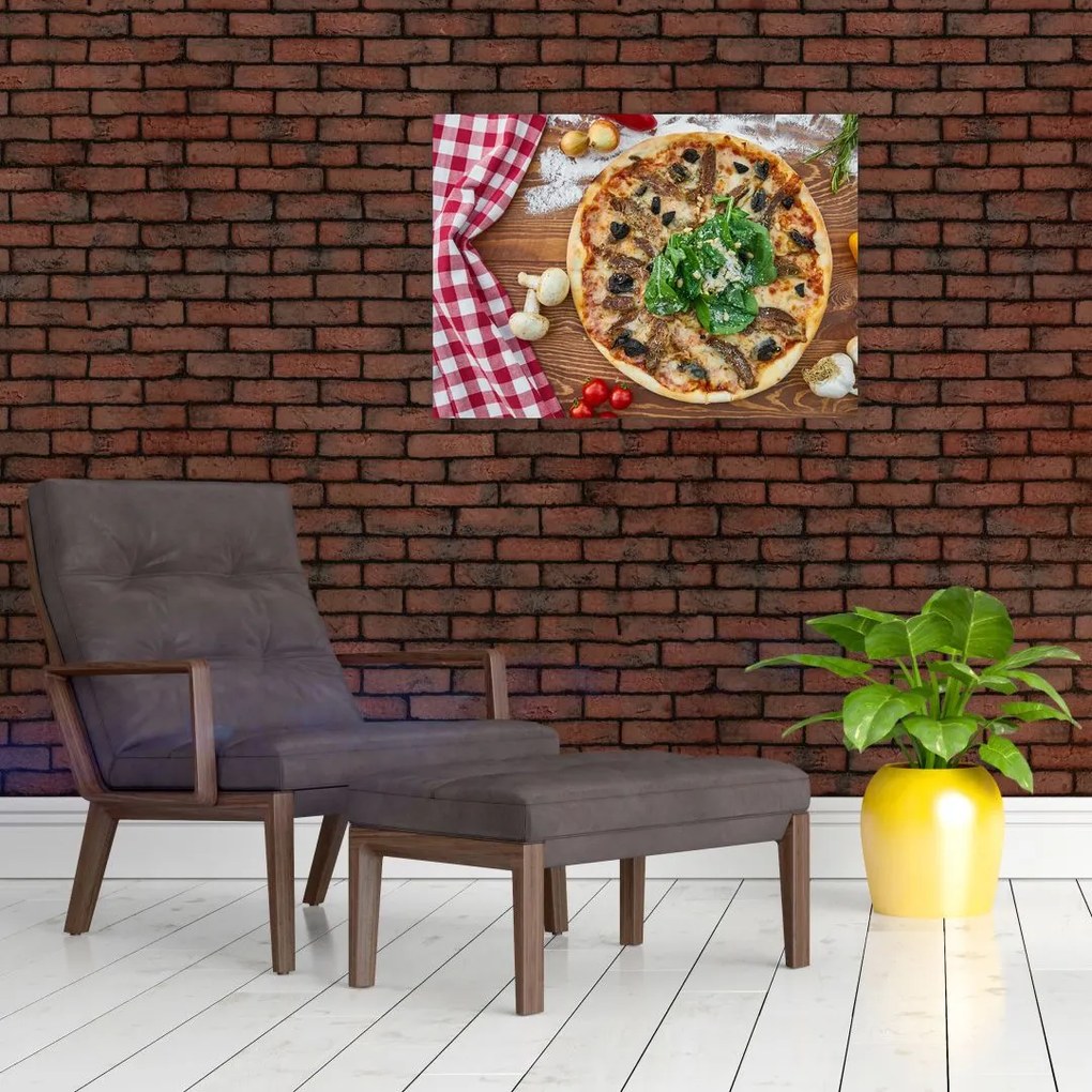 Pizza képe (üvegen) (70x50 cm)