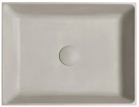 Sapho - FORMIGO ráültethető mosdó, 47,5 x 36,5 cm, beton/matt homokszín