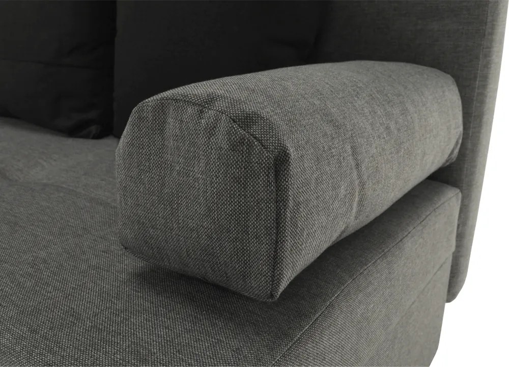 Sarokülőgarnitúra, szürke/fekete, balos, MEXX