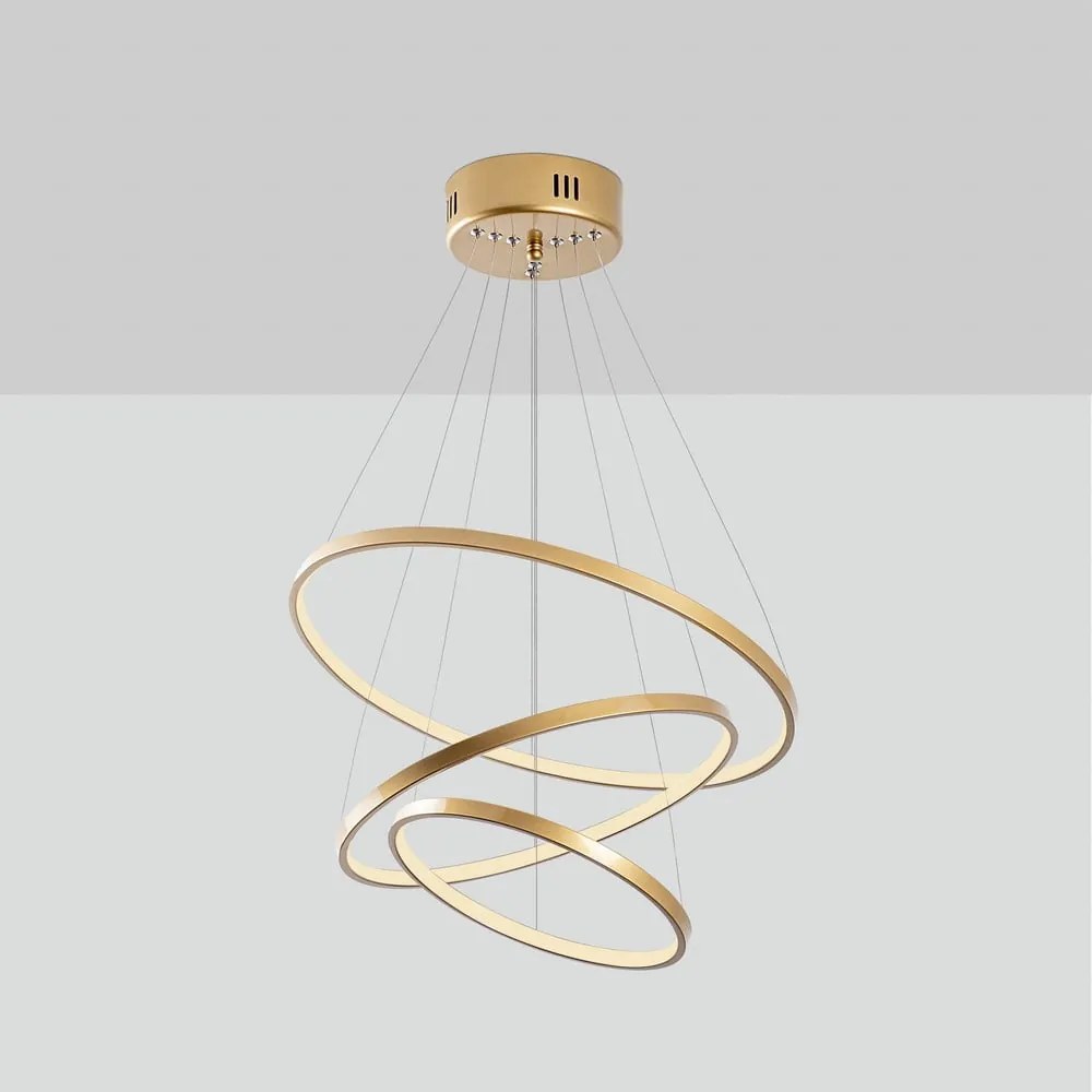 Aranyszínű LED függőlámpa ø 50 cm Simit – Opviq lights