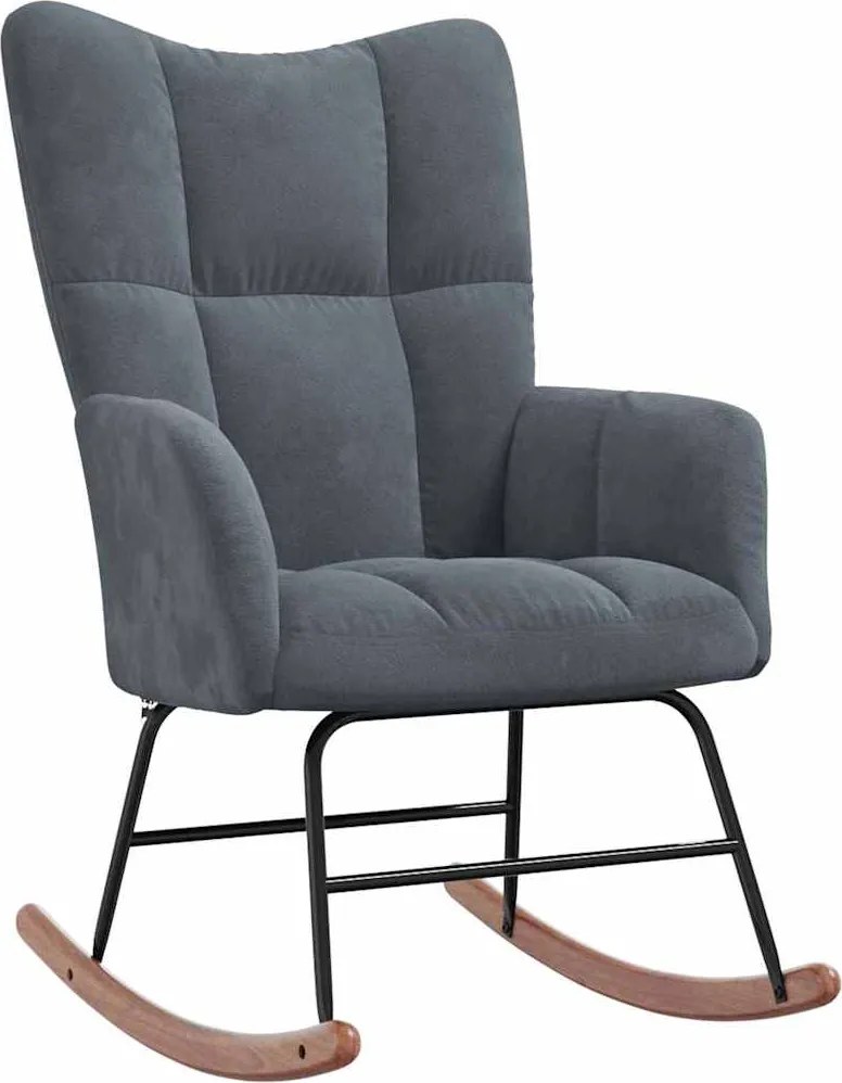 vidaXL Hintaszék Sötétszürke 78 x 61 x 98 cm Bársony
