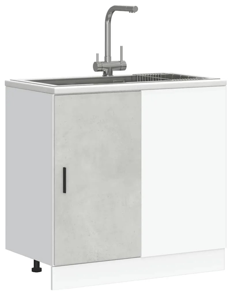 “Lyon” mosdó alapszekrény beton szürke színű műfa