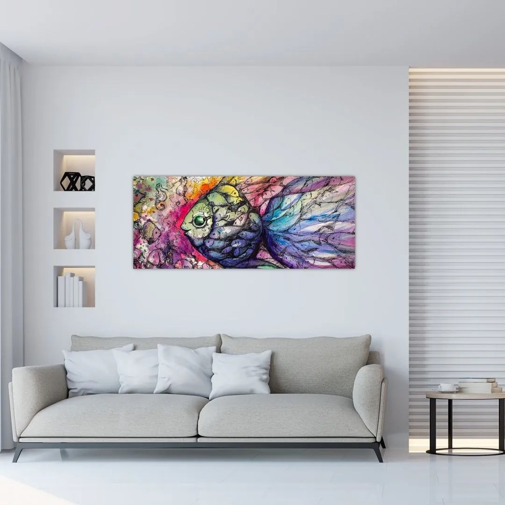 Kép - színes hal (120x50 cm)