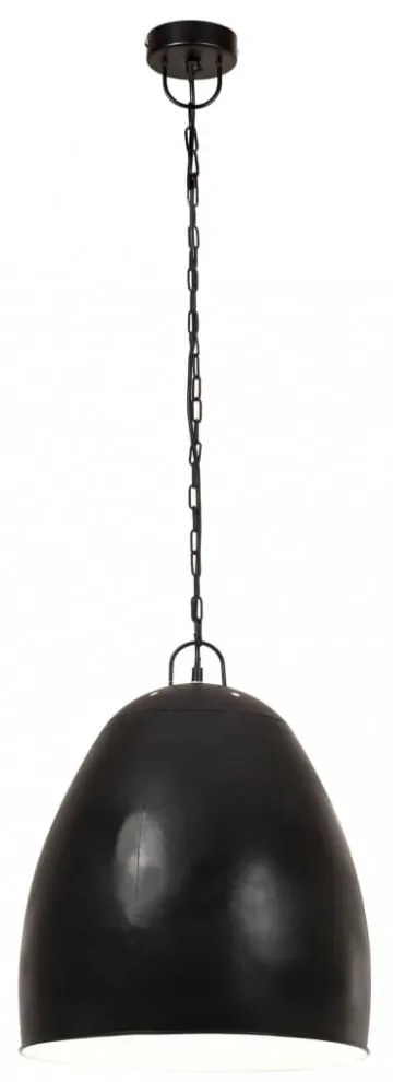 kerek fekete ipari függőlámpa 25 W 42 cm E27