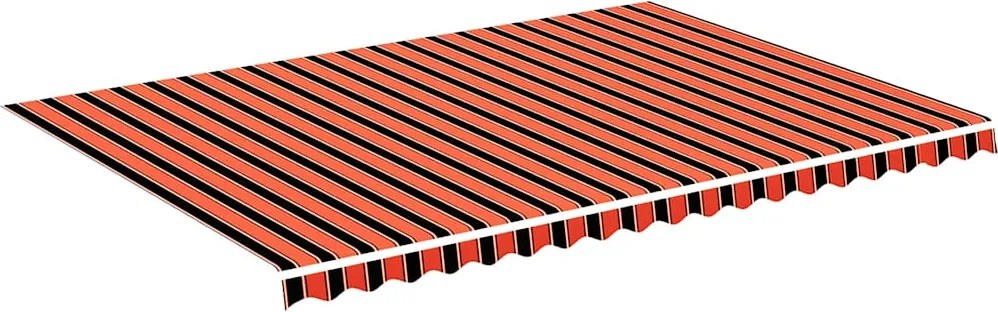 vidaXL narancssárga és barna csere napellenző ponyva 5 x 3,5 m