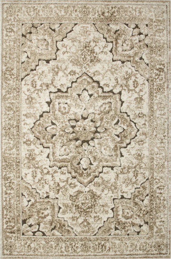 Nappali Szőnyeg Dísz Kétszintes Bézs Krém Barna Fashion 200x300 cm