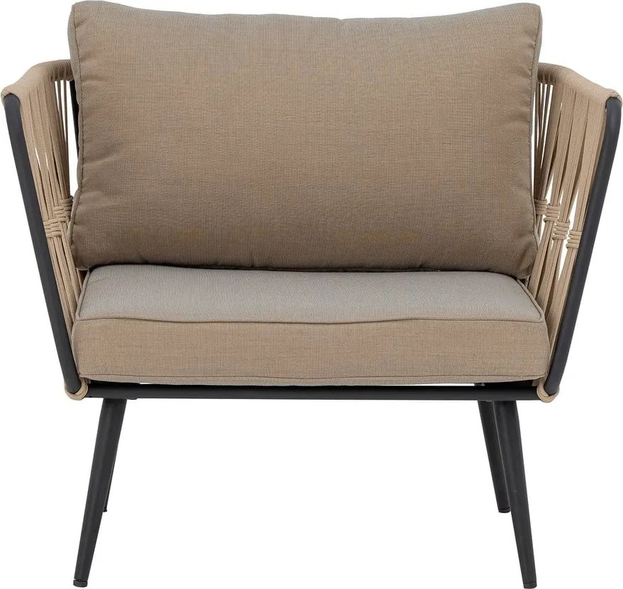 Bézs párnázott kerti fotel Pavone – Bloomingville