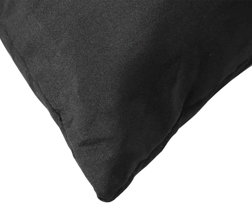 2 db fekete szövet raklapkanapé-párna