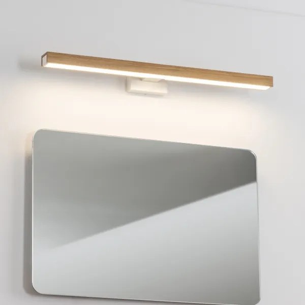 Brilagi-LED fürdőszobai tükörmegvilágítás WOODY MIRROR LED/12W/230V IP44 tölgy/fehér